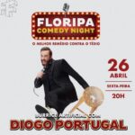 | O “Floripa Comedy Night” desse mês traz o humorista Diogo Portugal