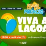ACIF leva Copa para a Lagoa com telão e roda de samba